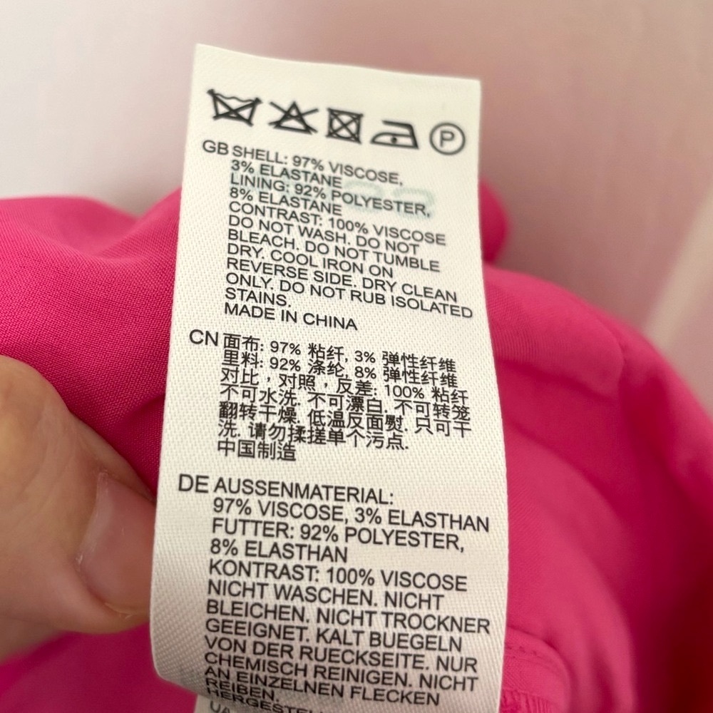 NWT REISS One-Shoulder Drape Wide-Leg Jumpsuit in Raspberry Pink - Picture 9 of 9